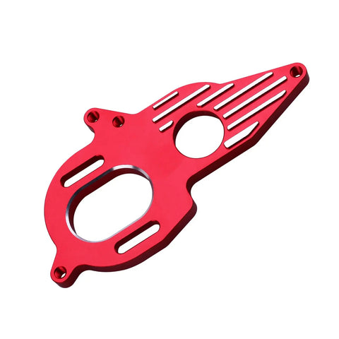 ARRMA Compatible Adjustable Aluminum Motor Mount in red with sliding gear mesh bracket for 1/10 RC cars