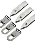 Three Pack Sliver Gripper Precision Key Chain Tweezers With Polished Stainless Steel Tips and Clip On for Jewelry and Crafts