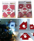 Check Out This Crazy Cool 6Pc Magnetic Welding Fixture Tool For Super Stable Support And Precision Positioning On All Your Soldering Jobs Without Deformation Woes, featuring a set of red magnetic clamps in use during welding.