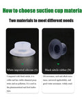 How to choose suction cup material: White silicone and black nitrile rubber options for industrial applications.