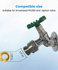 Vacuum Breaker Adapter With 1.125 Inch Internal Threads Brass Anti Siphon Valve Connector Built Tough For Garden Hose