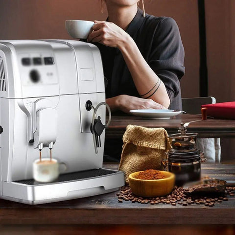 Automatic Home Espresso Machine With Milk Frother 19 Bar Pressure One Button Operation Barista Level Coffee At Home