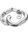Pro Grade 316 Marine Stainless Steel Chain Link Connector Quick Connect Clip Locks Links Dead Tight, showcasing its shiny finish.
