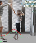Heavy Duty Double Reflective Insulation Roll 48 By 10 Feet Radiant Barrier Attic Window Heat Shield B2 used in a living room to block summer heat.