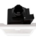 Super Quiet 90 CFM Bathroom Exhaust Fan With Built In LED Light, Ceiling Mounted Vent With White Grill, 4 Inch Duct Compatible