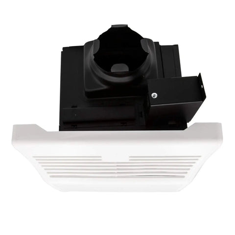 Super Quiet 90 CFM Bathroom Exhaust Fan With Built In LED Light, Ceiling Mounted Vent With White Grill, 4 Inch Duct Compatible