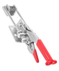 Heavy Duty Rubber T Handle Draw Latches with Flexible Grip for Hood Locking and High Load Capacity Great for Cars and Outdoor Use Beat the Elements Easy Install for Boats Cabinets Tool Boxes and Hatches - side view with red handle
