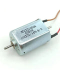 Pro Grade DC Motor With Dual 2mm Shafts And Carbon Brushes Delivering 24000Rpm High Speed Low Noise Operation With Rock Solid Cooling For Any Heavy Duty Weekend Build - close-up view of the metal body.