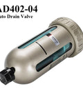 Go To Auto Drain Valve For Air Compressors And Pneumatic Systems AD402 Series Automatic Drainer with oil-water separator shown