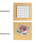 Two Pack No Smoking Sign 4x4 Acrylic Classic With Self Adhesive Rust Free For Cars Offices Restaurants Indoor Or Outdoor Use
