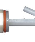 Side view of Liquid Level Sensor with Side Mount Float Switch, Polypropylene Body and Float, Five Eighths Inch Bulkhead with Silicone Gasket