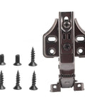 Silent Wardrobe Hinge Hydraulic Soft Close Adjustable Aircraft Base For Aluminum Glass Cabinet Doors With Slick Cold Rolled Steel and screws