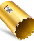 DaduoRi 8-inch wet diamond core drill bit for concrete; yellow cylindrical bit with diamond segments around edge