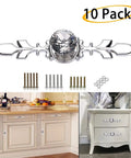 Crystal Glass Diamond Cabinet Knobs With Plates And Screws, shown in a 10 pack with decorative hardware for kitchen and bathroom use.