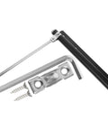 Black Stainless Steel Door Closer With Rebound Function And Silent Auto Closure, Easy Installation For Home Doors And Gates