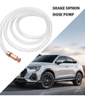 Heavy Duty Car Gas Siphon Hose Pump 5.9 Foot Safe Self Priming Transfer Tube For Fuel Water And Oil with copper fitting.