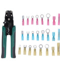 Top Tier Self Adjusting Ratchet Crimping Tool Kit With 200 Insulated Butt Connectors For Marine Electrical Wiring And Copper Terminals In AWG Sizes From 10 To 22 Making Your Boat Or Car Jobs Super Easy And Totally Secure, crimper and terminals