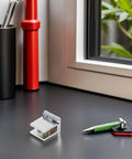 Heavy Duty Glass Door Hinges No Drill Install Pivot Hinges For Shower Enclosures Zinc Alloy 4 Pack Fits 5 To 8mm Glass on desk
