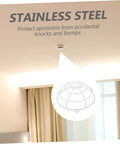 Premium Stainless Steel Fire Sprinkler Head Deflector, ceiling-mounted, protects from accidental knocks and bumps in homes or hotels.