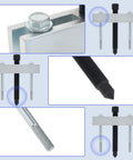 Close-up of Heavy Duty Bearing Splitter And Five Inch Gear Pulley Puller Set For Wheel Hubs Pinions And Crankshafts Pro Grade
