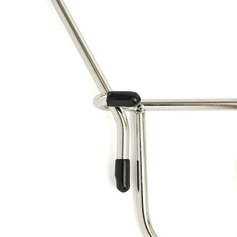 Close-up of Offshore Kayak And Spearfishing Stainless Steel Fish Stringer Clip showing joint detail with black rubber tips.