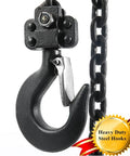 Heavy duty hook of Manual Lever Hoist Come Along Three Quarters Ton Capacity 1650 Lbs, Ten Ft Lift, commercial grade steel chain