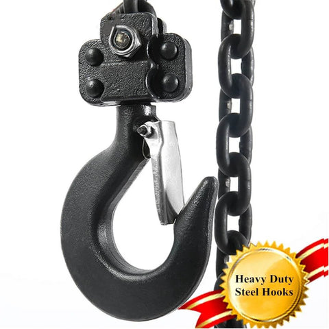 Lever Chain Hoist 3/4 Ton Manual Ratchet Chain Puller Lift 10 Ft Aluminum Hand Wheel 6 Mm Chain 1650 Lbs Capacity steel hook