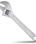 15 Inch Adjustable Wrench with 45mm jaw opening for heavy duty garage and DIY projects, beefy drop forged chrome vanadium steel