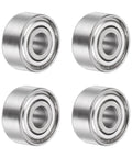 SMR93ZZ Deep Groove Ball Bearing Set 3x9x4mm 440C Stainless Steel Double Shielded ABEC 5 4 Pack shown from front view