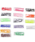 Must Have Go To Plastic Snap Set Kit With 150 T5 Buckles In Various Colors For Clothing And Sewing Projects Durable Plastic Snaps And Handy Snap Plier For DIY Repairs And Craft Projects. Assorted T5 plastic snap bags in 12 colors for sewing repairs