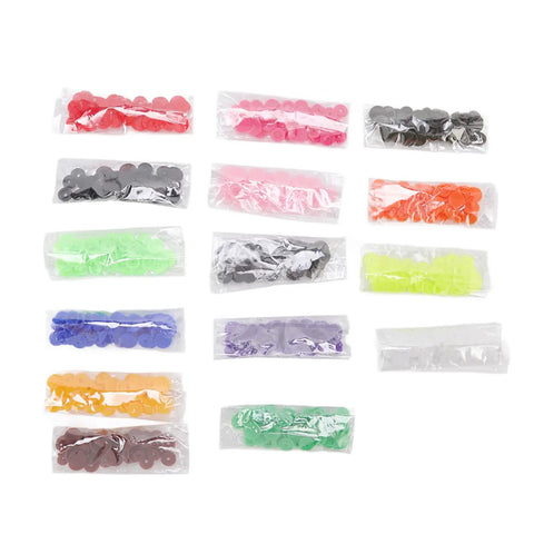 Must Have Go To Plastic Snap Set Kit With 150 T5 Buckles In Various Colors For Clothing And Sewing Projects Durable Plastic Snaps And Handy Snap Plier For DIY Repairs And Craft Projects. Assorted T5 plastic snap bags in 12 colors for sewing repairs