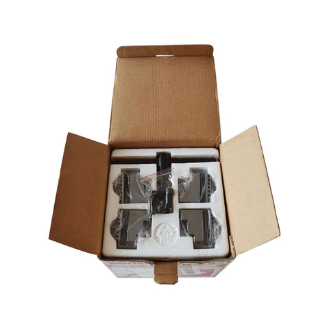 4-jaw lathe chuck set, 125mm metal chuck, boxed with foam inserts and plastic-wrapped parts