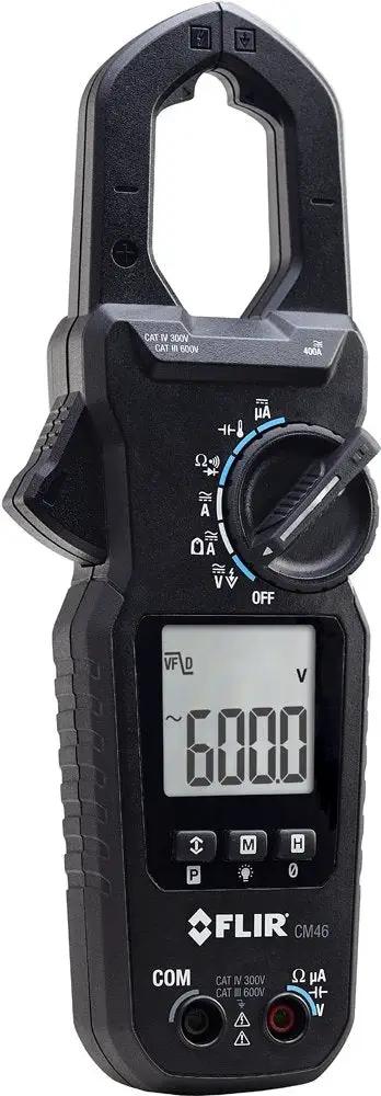 Rugged 400 Amp True RMS Clamp Meter With Accu-Tip, Temperature Readings, Max Min Avg, Frequency And Diode Testing, LCD display
