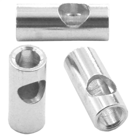 Premium 3 Pack Aluminum Shaft Adapter Sleeve Converts 3.17mm To 5mm For Hobbywing And Hsp Rc Cars Boats showing silver aluminum sleeves.