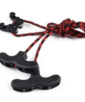 Crossbow Cocking Rope Tool With Double Handle Puller For Easy, Even Cocking, Red And Black String, 50 Percent Lower Draw Weight