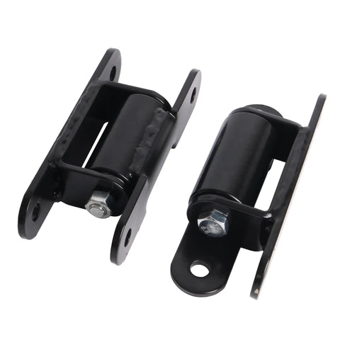 Beefy Heavy Duty Gate Hinge 7 Inch Black Outdoor Bolt On Fence Hinge for Heavy Gates 1000 Lbs Load Capacity Galvanized Inner Core Painted Outer Finish Weatherproof Outdoor Hardware Easy Install, two hinges