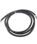 Universal One Eighth Inch Airbrush Hose 1.8 Meter Nylon Air Compressor Extension Cord showing flexible black tubing and metal fittings.