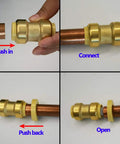 12 Pack One Half Inch Push To Connect Pex Fittings Straight Couplings For Pex Copper CPVC Brass Plumbing Lead Free Easy Install