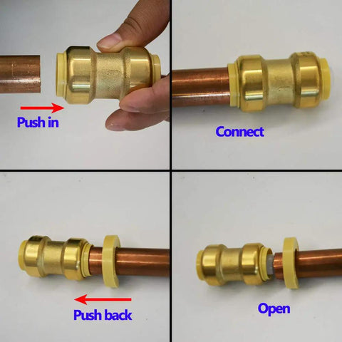 12 Pack One Half Inch Push To Connect Pex Fittings Straight Couplings For Pex Copper CPVC Brass Plumbing Lead Free Easy Install