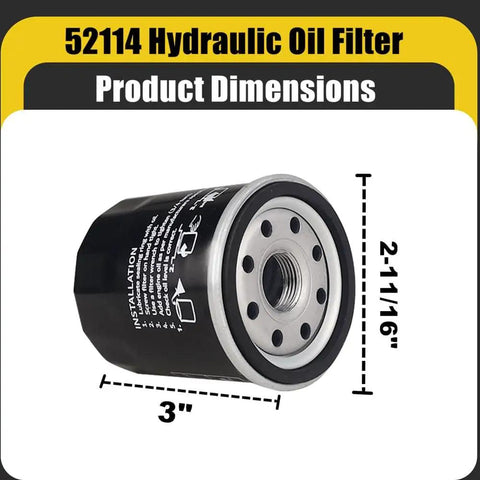 Hydraulic Oil Filter For Hydro-Gear ZT Series Transaxles ZT-2800 ZT-3100 ZT-3200 ZT-3400 ZT-3600, 3-4-16 thread