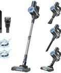 Cordless Vacuum Cleaner With Self Standing And LED Screen, Lightweight Yet Powerful Suction, 6 In 1 Rechargeable Stick accessories