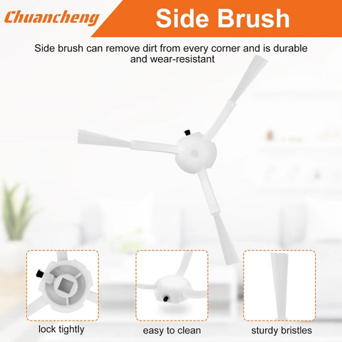 Clear view of side brush from Must Have All In One Vacuum Cleaner Accessories Kit For D9 D9 Max D9 Pro L10 L10 Pro.