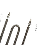 Heavy Duty W Shape Finned Heating Element For Industrial Electric Air Heater 220V 2.5KW SUS304 Stainless Steel with nuts and washers.