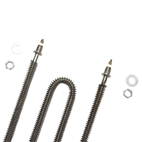 Heavy Duty W Shape Finned Heating Element For Industrial Electric Air Heater 220V 2.5KW SUS304 Stainless Steel with nuts and washers.