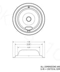 Diagram of Replacement Chrome Drip Pan Set For GE And Hotpoint Electric Ranges With Locking Slots dimensions, top and side views