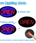 Bright LED Open Sign For Business 19 By 10 Inch Electric Display with two lighting modes and flash mode switch button