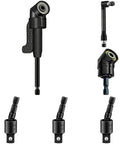 6 Pcs Right Angle Drill Attachment Set With 105 Degree Adapter And Flexible Shaft For Screwdrivers, Heavy Duty Chrome Vanadium Steel L Wrench Plus Impact Sockets To Reach Tight Spots Like A Pro. Black right-angle drill adapter with flexible shaft and impact sockets