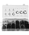 300 Piece E Clips Assortment Kit In Black Metal For Shafts And Housings Durable Retaining Rings Set 3mm To 22mm