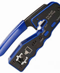 RJ45 Pass Through Crimp Tool For Cat5 Cat5e Cat6 Cat6a And Cat7 Shielded Mod Plugs 8P8C Built In Pass Through Blade Compact Design