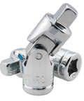 Universal Joint Socket Adapters Two Pack One Quarter Inch Drive Spring Loaded Swivel Chrome Plated Steel Built Tough For Hard To Reach Fasteners And Tight Spaces High Durability Hand Tool Accessory